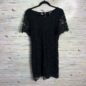 Kut from the Kloth Black Lace Midi Dress